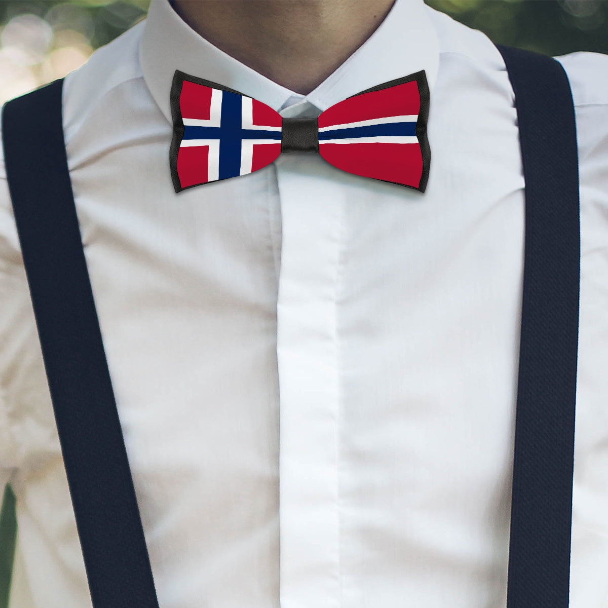 Norway Flag Inspired Bow Tie – Look Sharp, Show your Columbian Pride