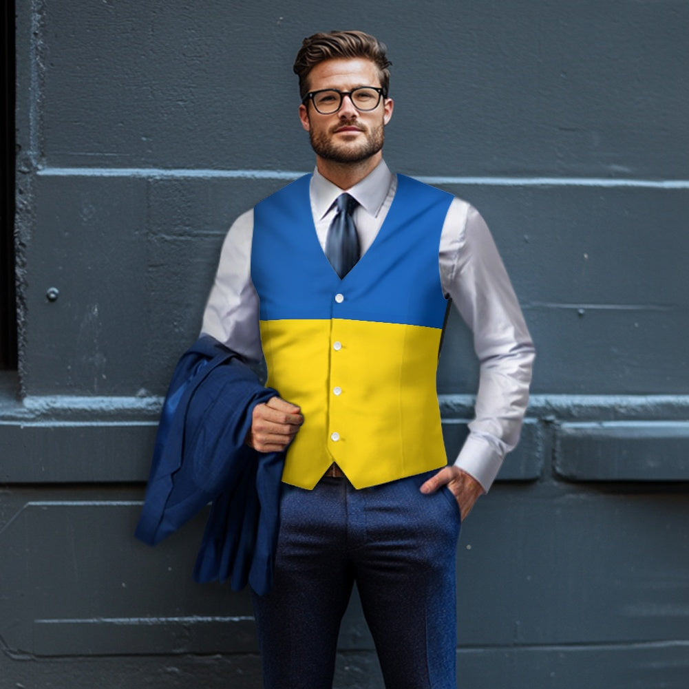 Ukraine Flag Suit vest jacket