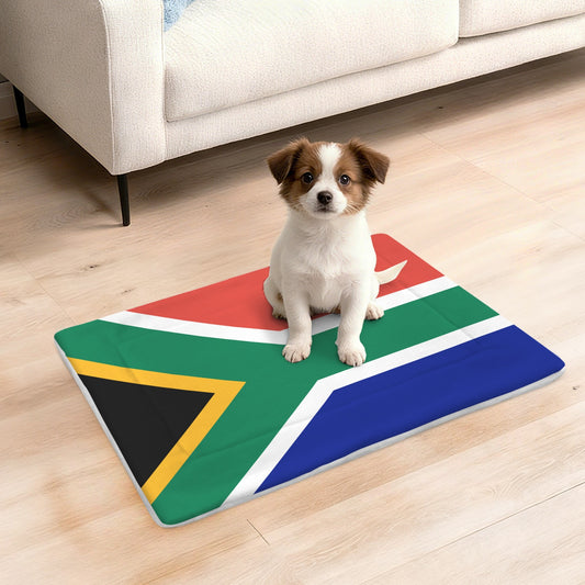 South Africa Flag Inspired Pet Mat 25x18inch (Made in the USA)
