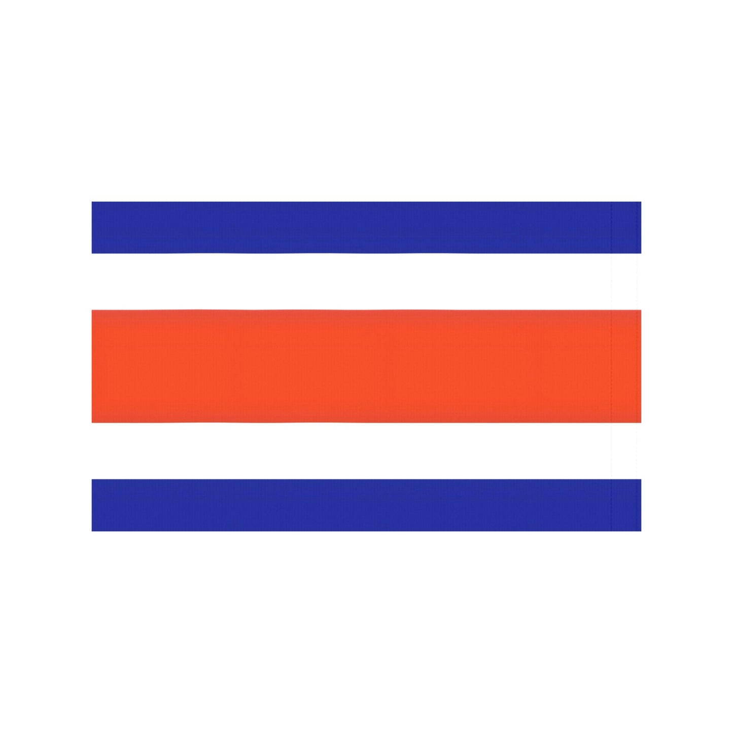 Luv My Flag design: blue, white, orange horizontal stripes.