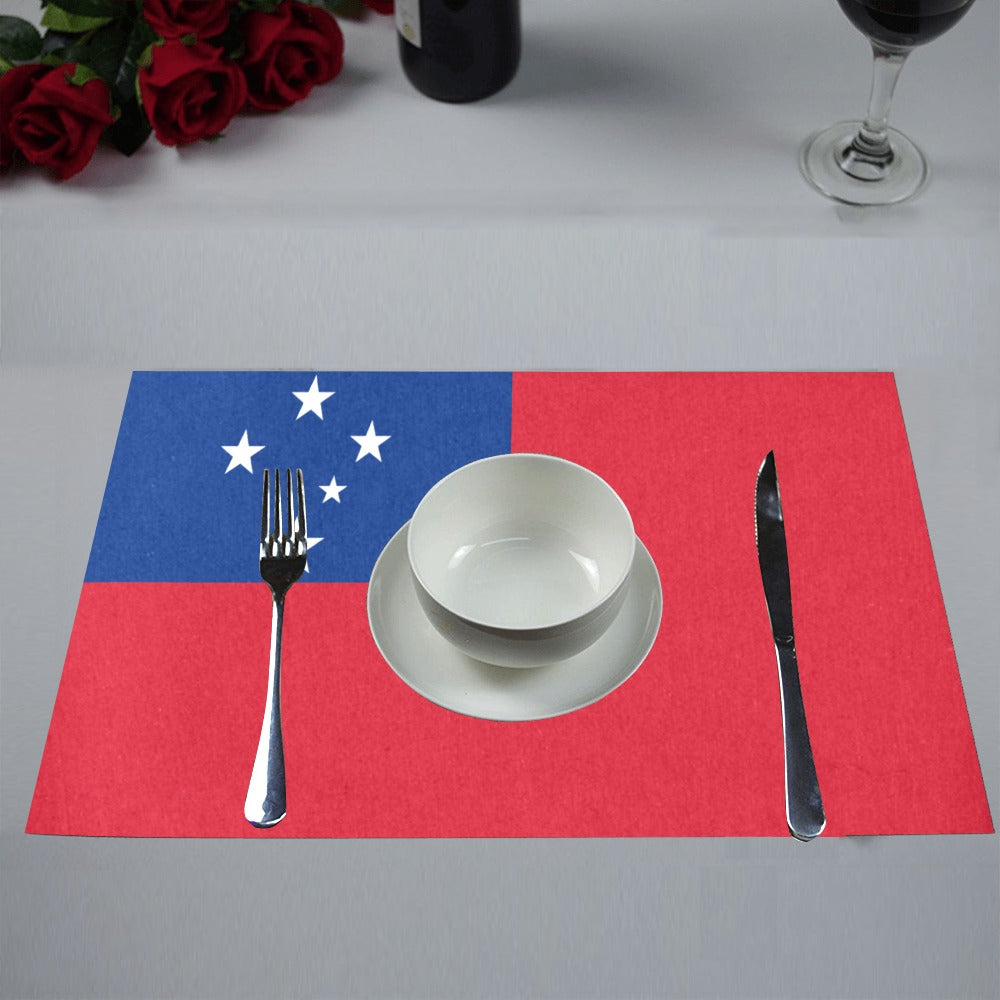 Samoa Flag Placemats 12" x 18" (Set of 6)