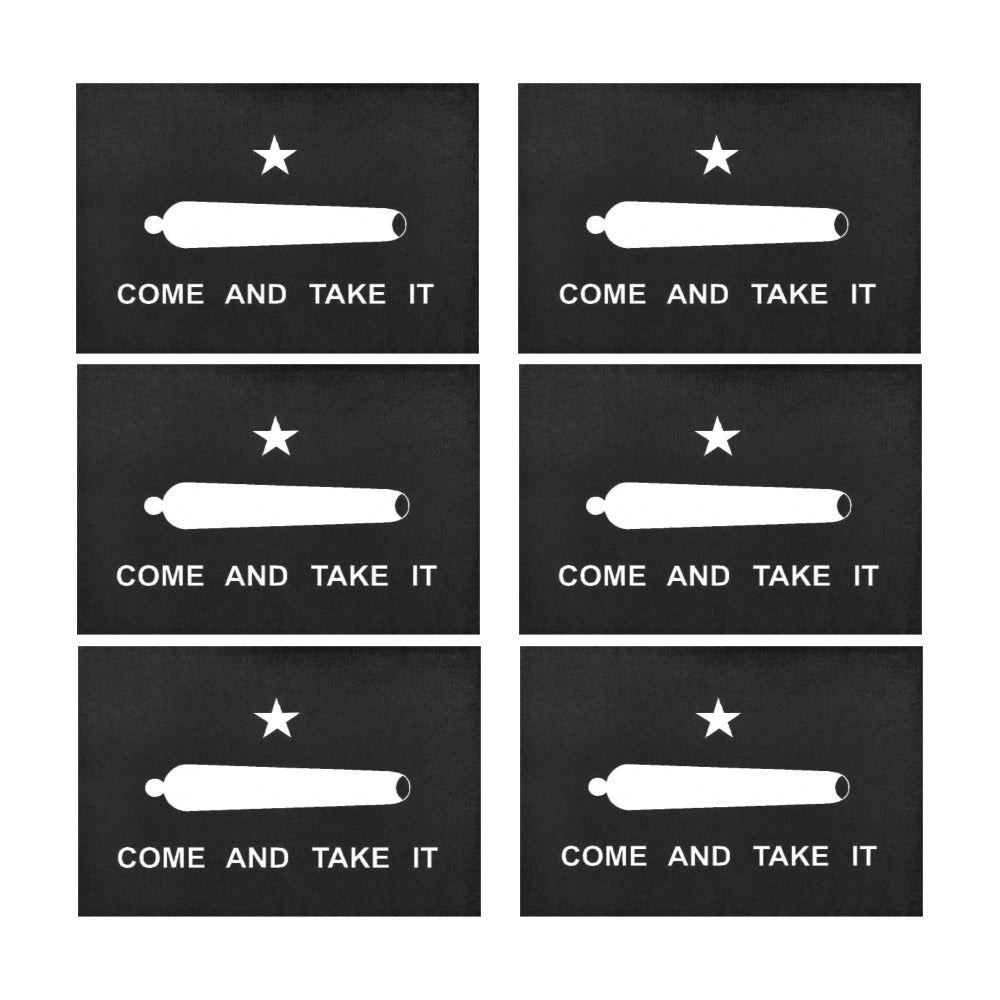Come and Take It Flag Placemats 12" x 18" (Set of 6)