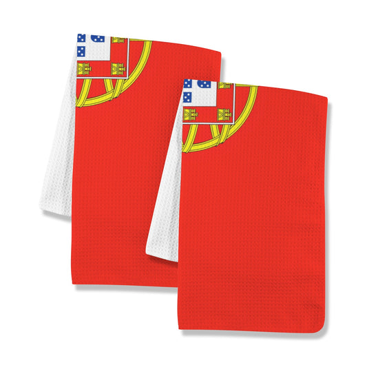 Portugal Flag Inspired Kitchen Towel 40X60cm (Pack of 2) (Made in the USA)