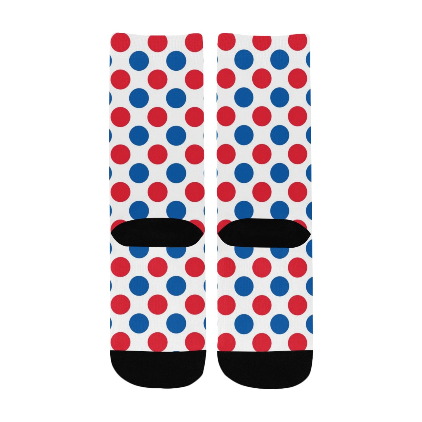 USA/American Flag Inspired Polka Dot Pattern Kid's Custom Socks (Made in the USA)