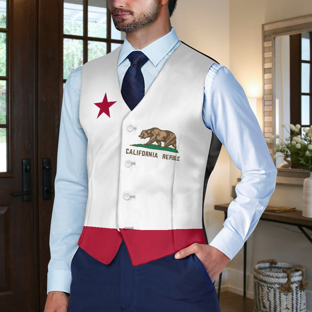 California Flag Suit vest jacket