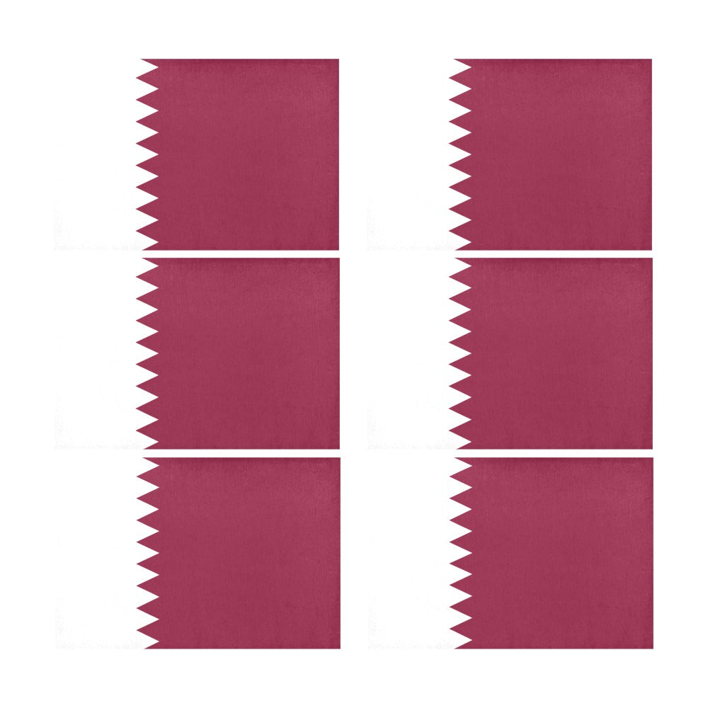 Qatar Flag Placemats 12" x 18" (Set of 6)