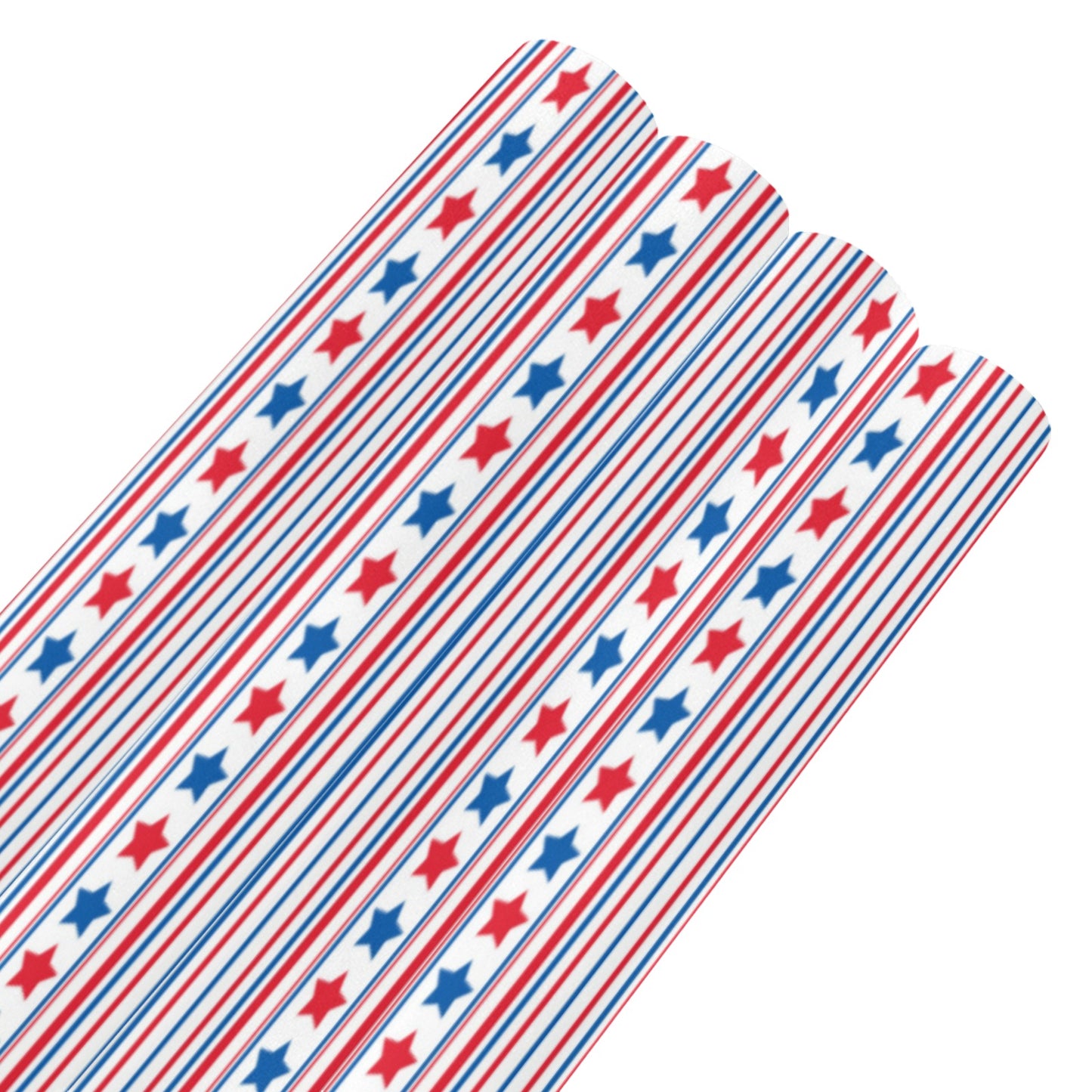 USA/American Flag Inspired Stars & Stripes Pattern Custom Gift Wrapping Paper 58"x 22.5" (4 Rolls)