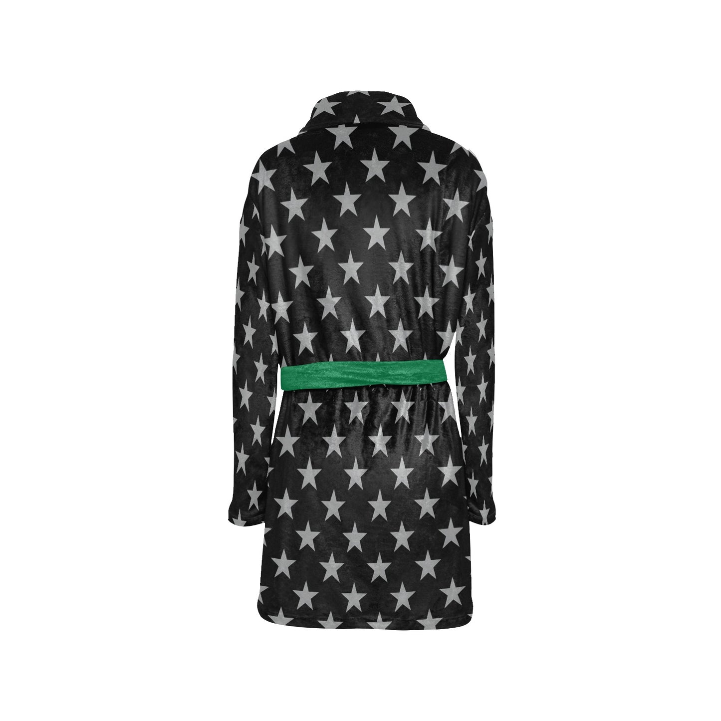Thin Green Line Flag Inspired Women's Fleece Robe