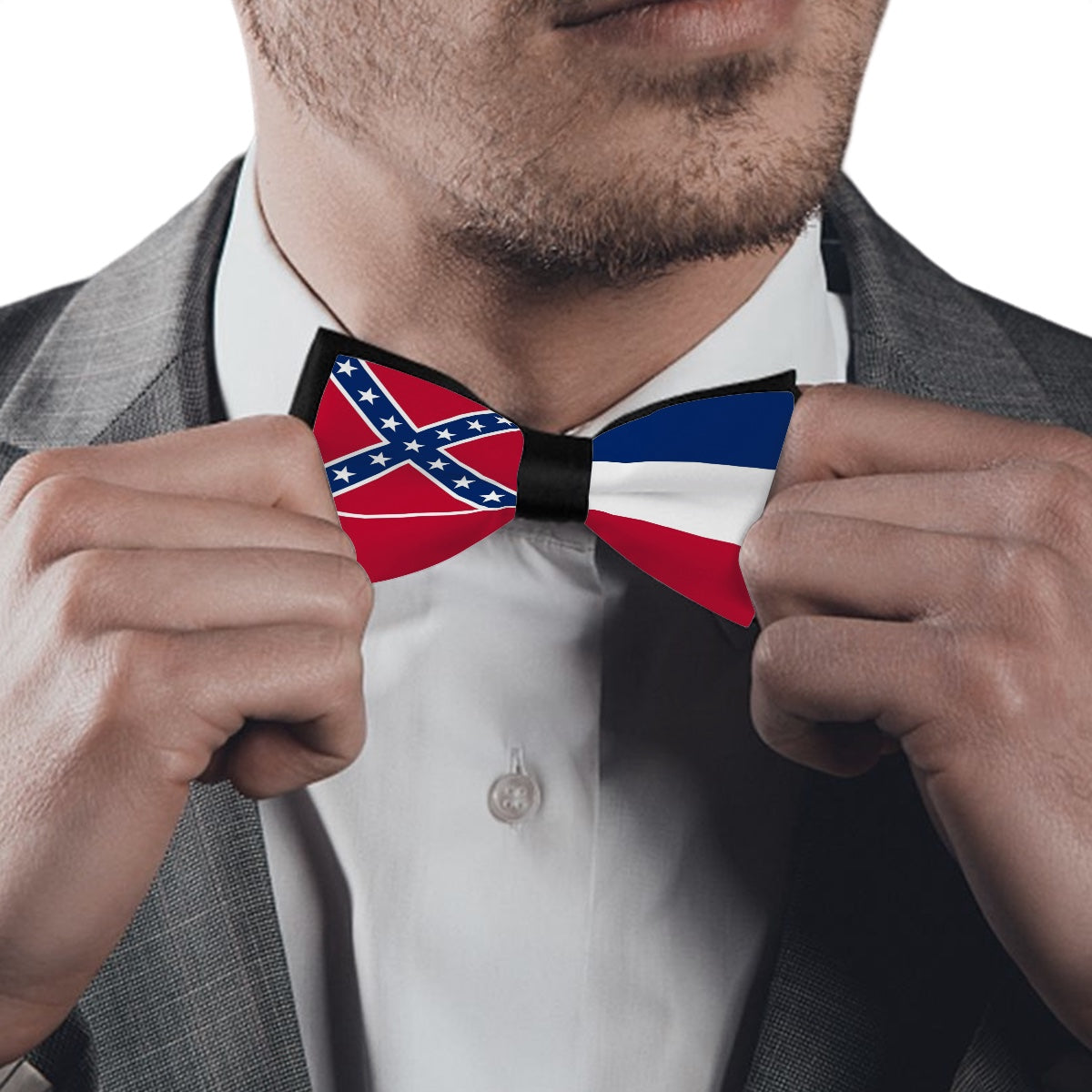 Mississippi Flag (retired) Inspired Bow Tie – Look Sharp, Show your Columbian Pride