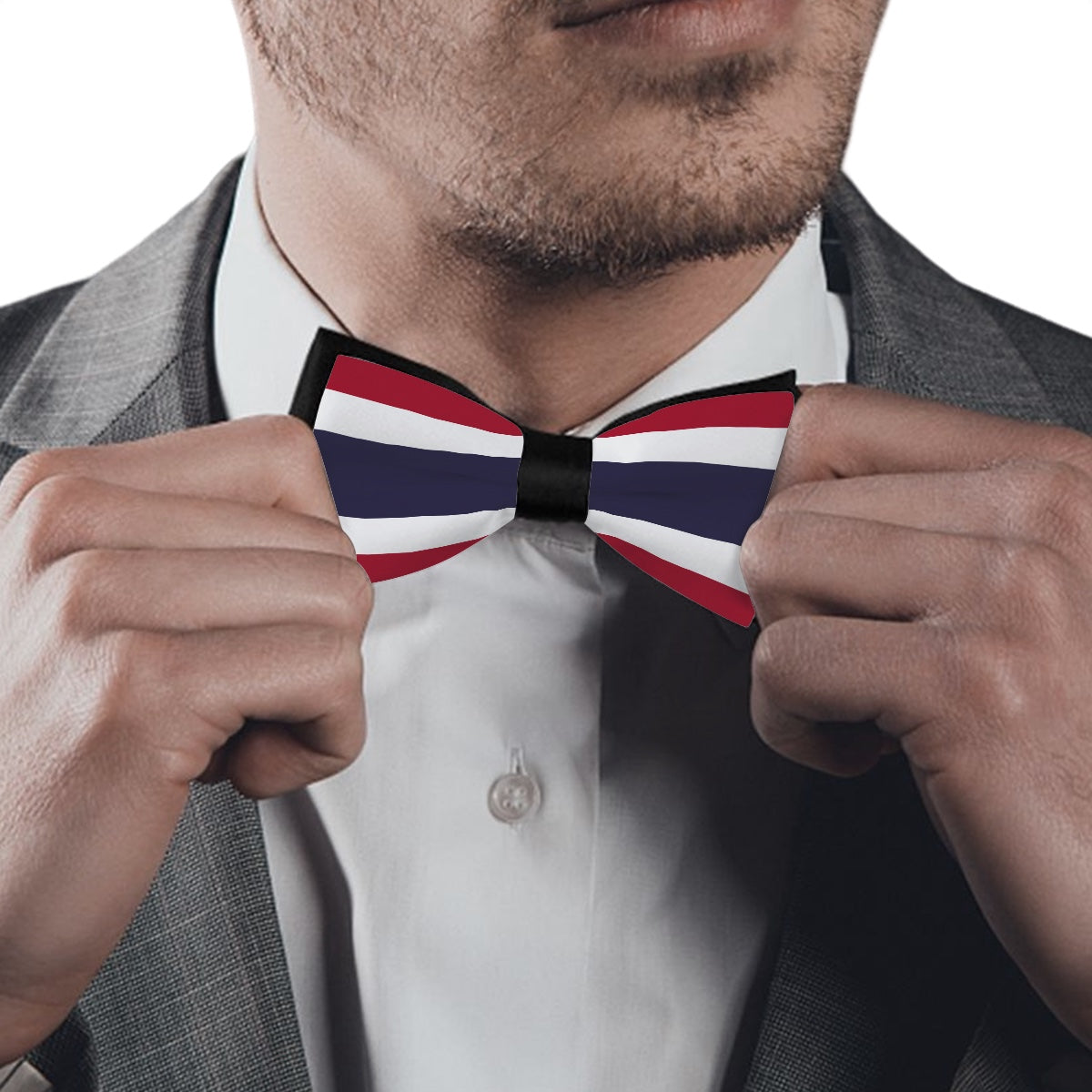 Thailand Flag Inspired Bow Tie – Look Sharp, Show your Columbian Pride