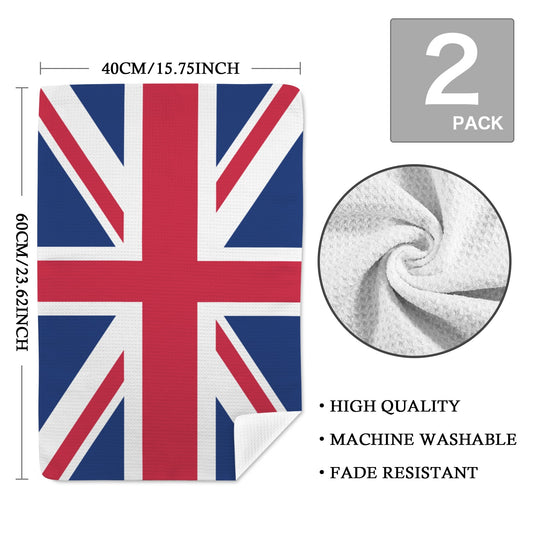 UK/Great Britain Flag Inspired Kitchen Towel 40X60cm (Pack of 2) (Made in the USA)