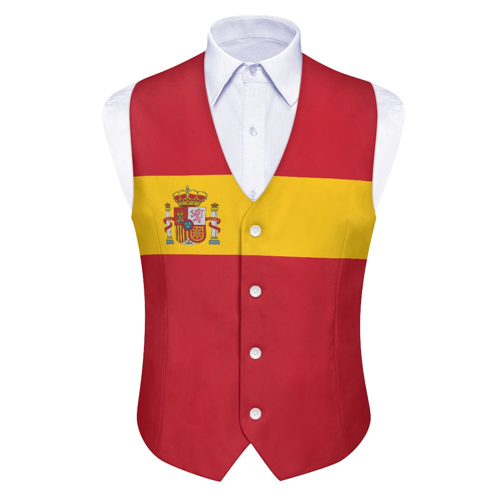 Spain Flag Suit vest jacket