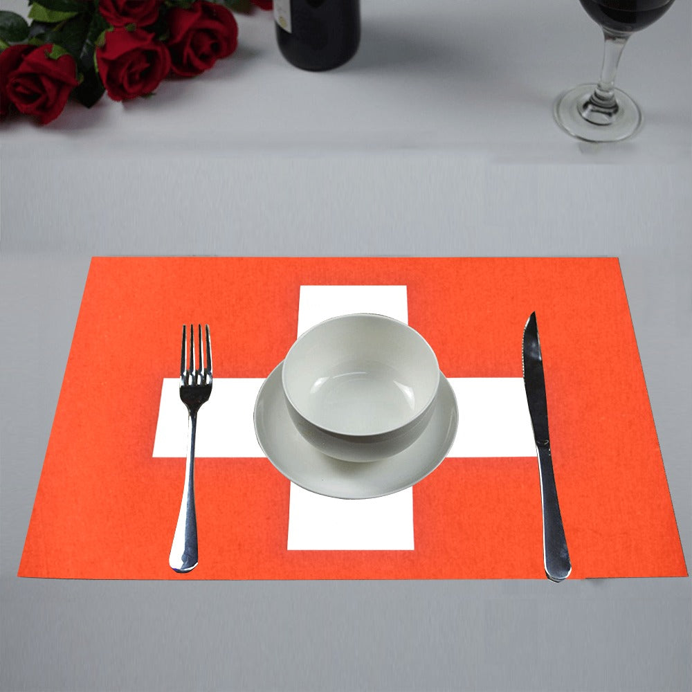 Switzerland Flag Placemats 12" x 18" (Set of 6)