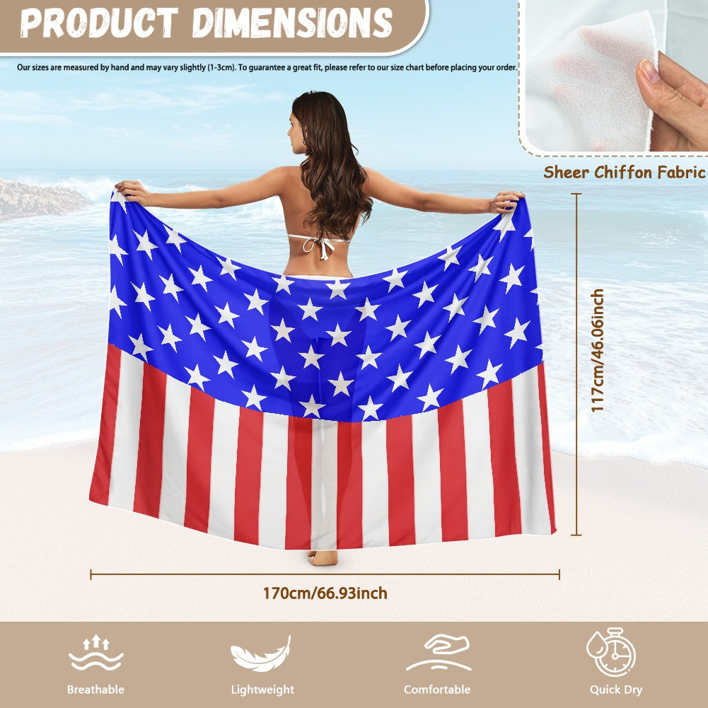 USA/American Flag Inspired Bikini Cover-Up Style-2