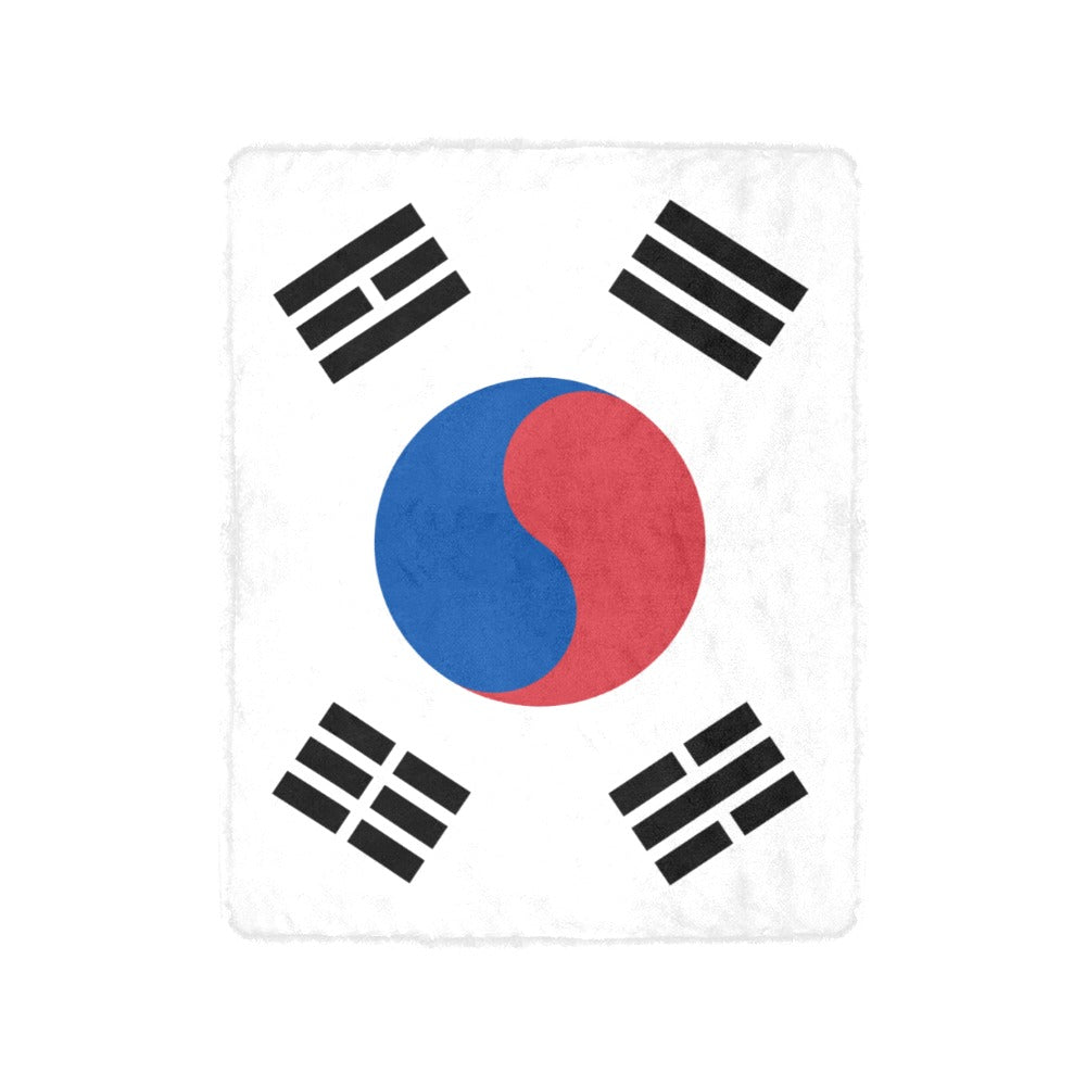 Luv My Flag Korean flag throw blanket with bold symbolism.