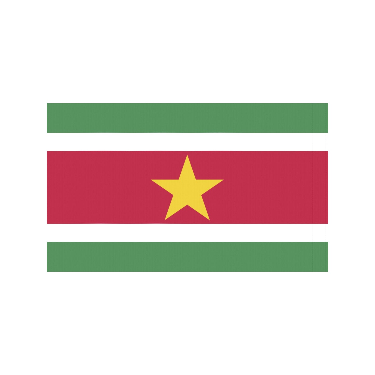 Luv My Flag Suriname flag with green and red stripes.