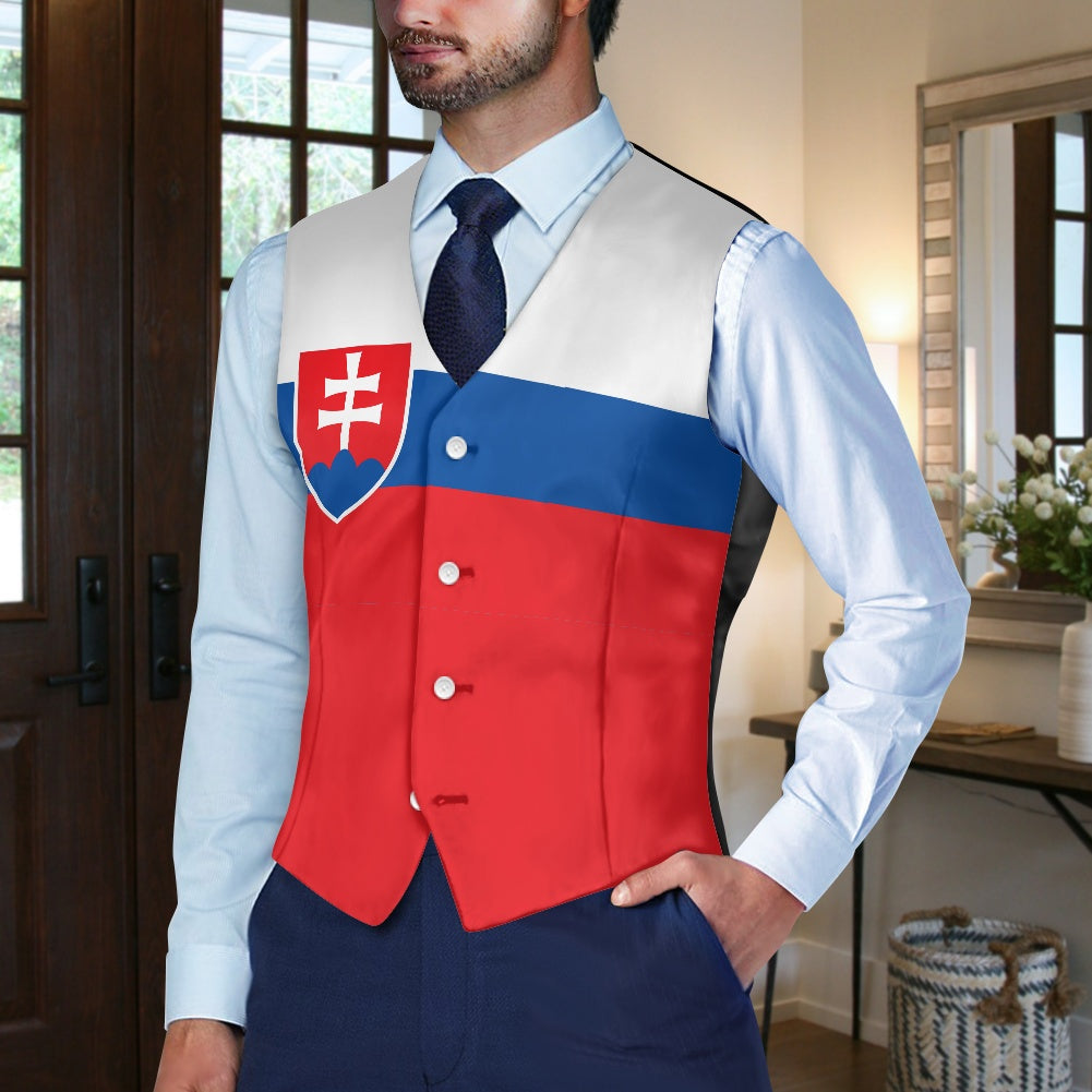 Slovakia Flag Suit vest jacket