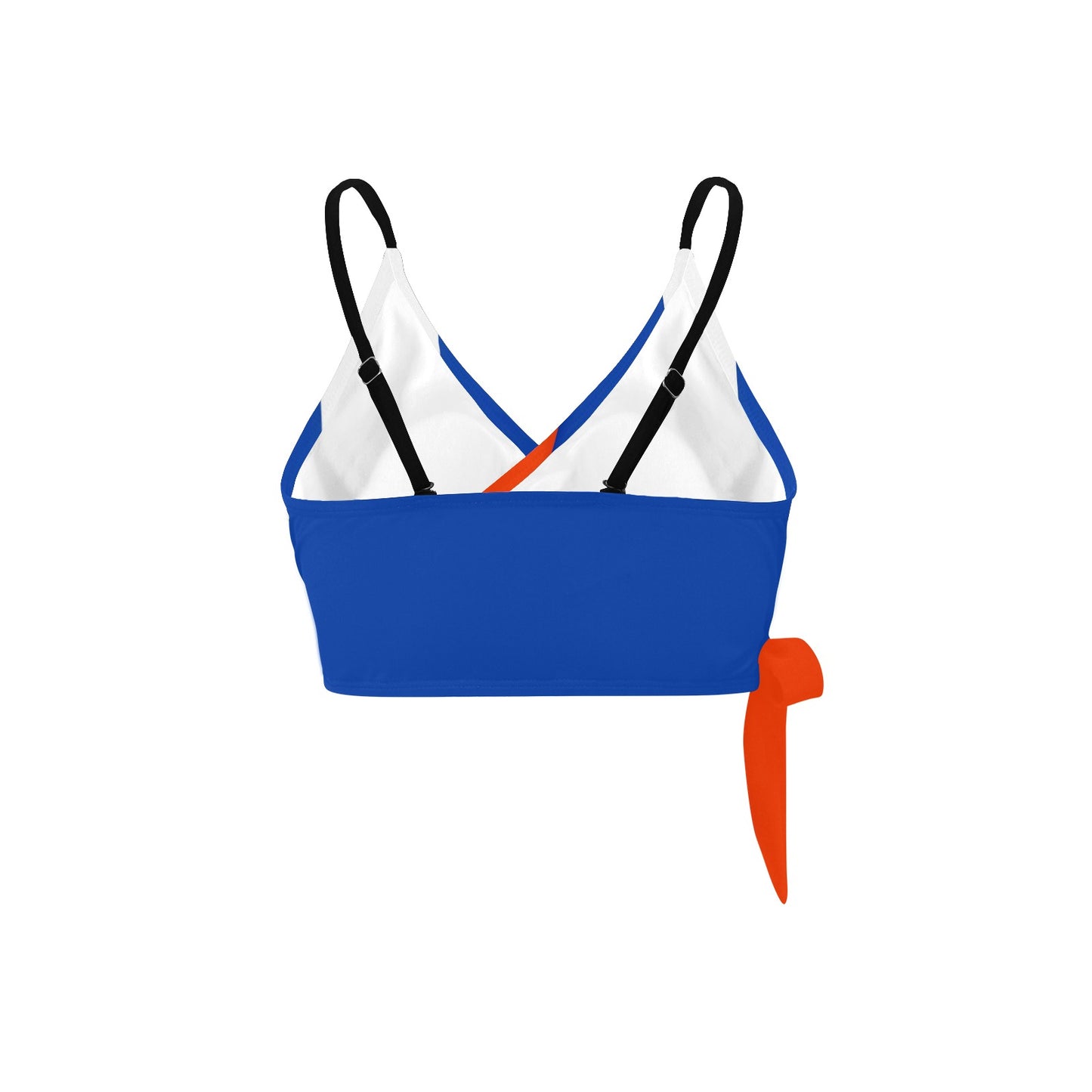 Russia Flag Inspired Knot Side Bikini Top