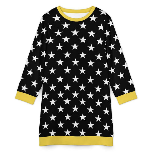 Thin Gold Line Flag Inspired Sweater Dress