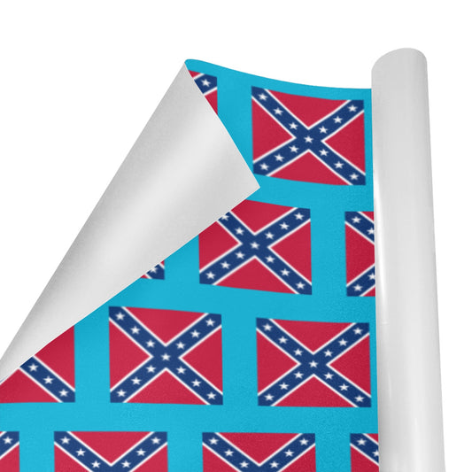 Confederate States Battle Flag Inspired Custom Gift Wrapping Paper 58"x 22.5" (4 Rolls)