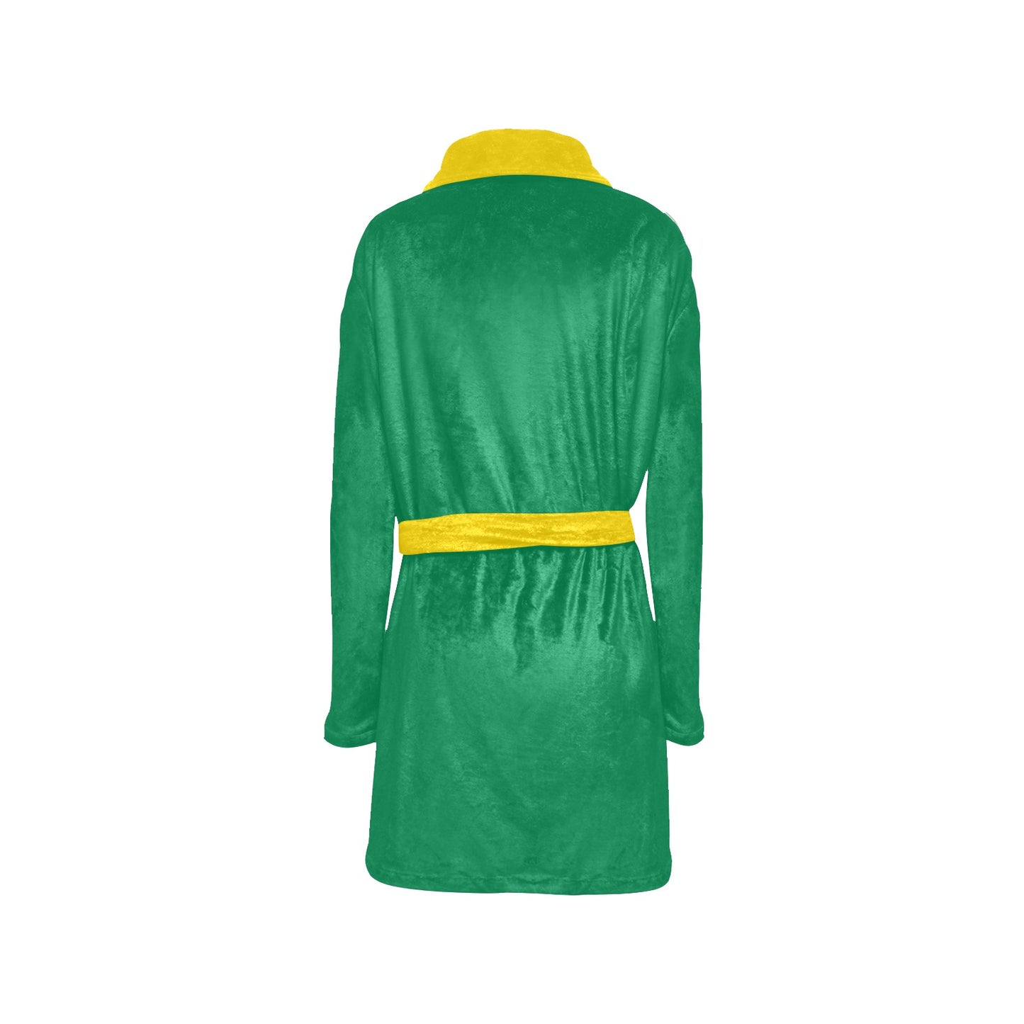 Brazil Flag Inspired Women's Fleece Robe