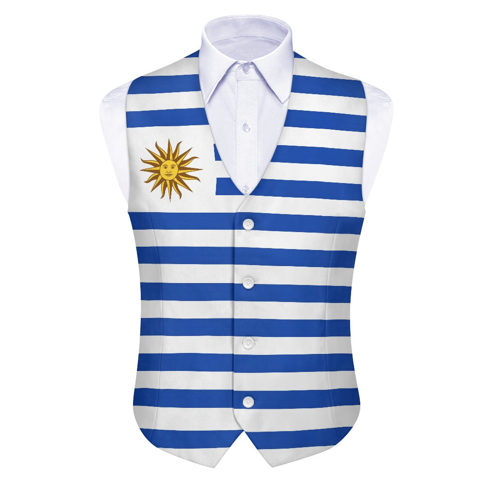 Uruguay Flag Suit vest jacket