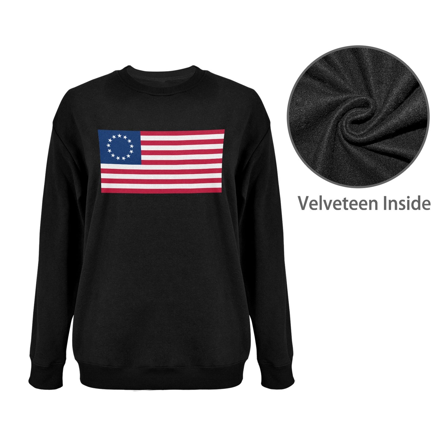 Betsy Ross Flag Unisex Fleece Sweatshirt (Made in the USA)