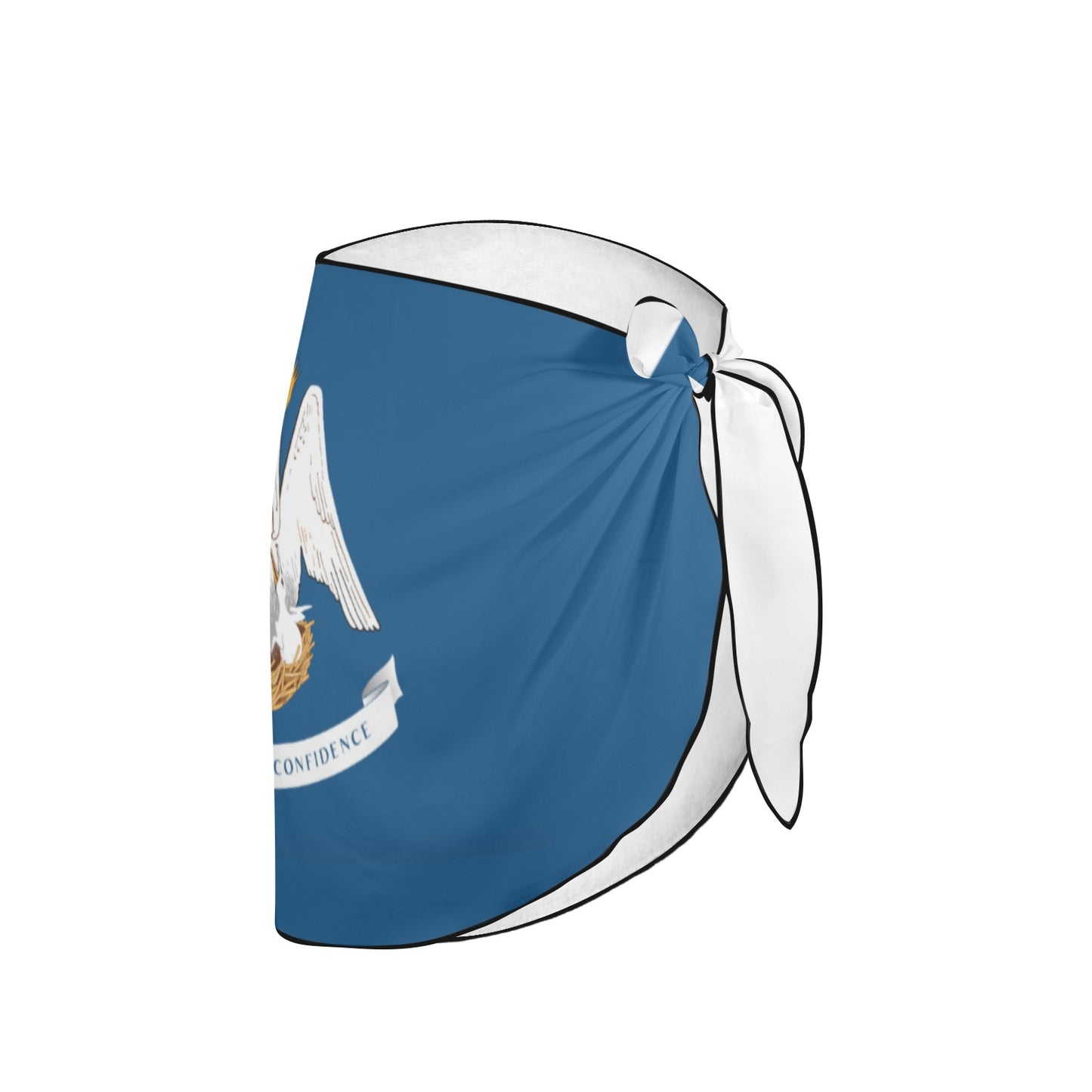 Sarong with pelican design, blue and white. Luv My Flag.