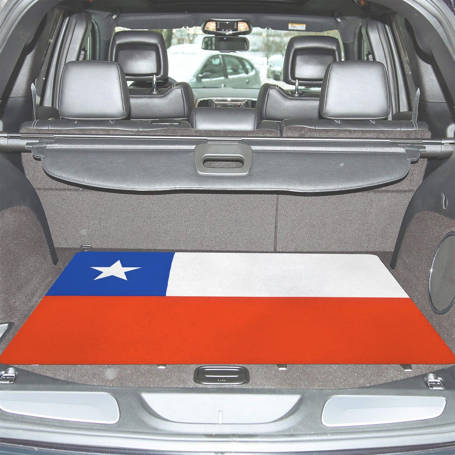 Chile Flag Inspired Car Trunk Mat 100 × 75 cm / 39.4 × 30 in Printed in the USA