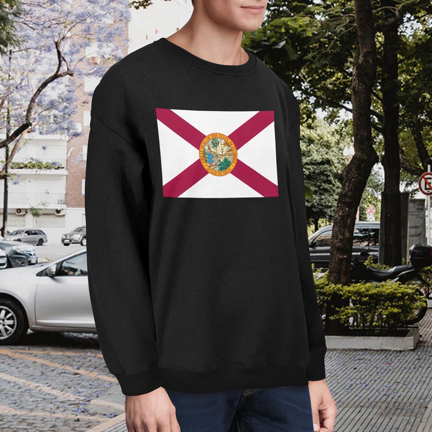 Florida Flag Unisex Fleece Sweatshirt (Made in the USA)