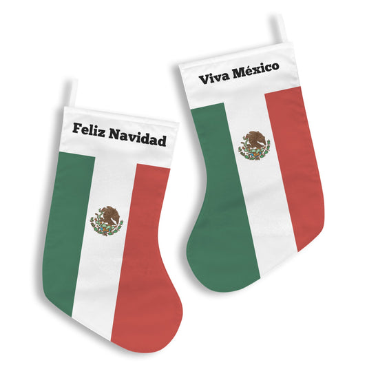 Mexico Flag Inspired Christmas Stocking | Ships from USA