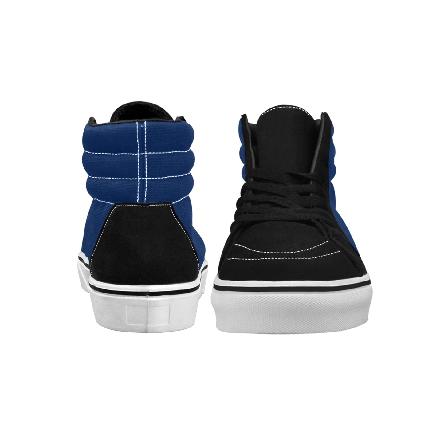 USA/American Flag Inspired "USA" Women's High Top Canvas Shoes (Blue)