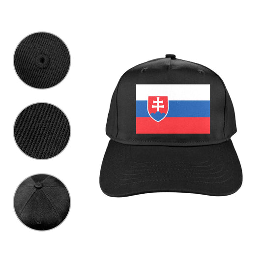 Slovakia Flag Inspired Baseball Cap | Printed in the USA