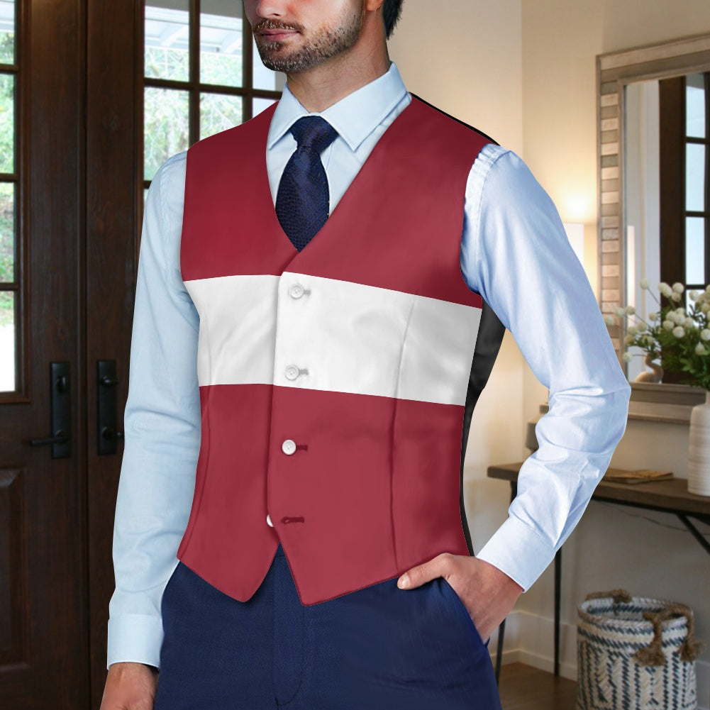 Latvia Flag Suit vest jacket
