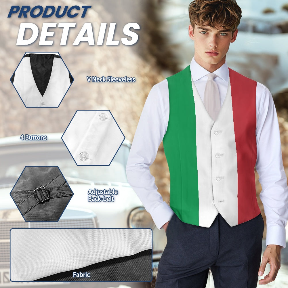 Italy Flag Suit vest jacket