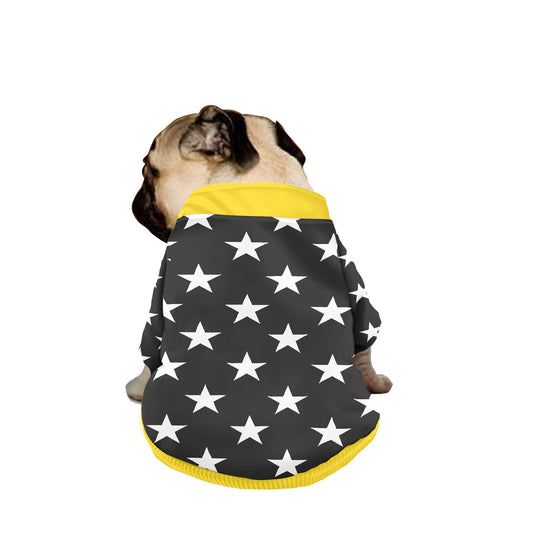 Thin Gold Line Flag Pet Hooded Sweatshirt