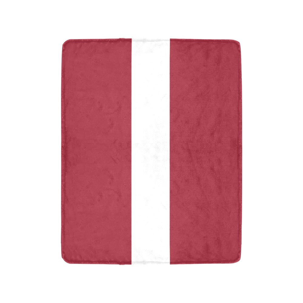 Red and white striped blanket from Luv My Flag.