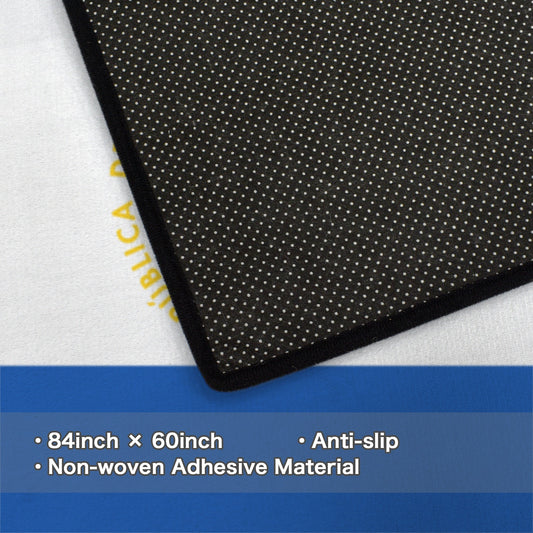 El Salvador Flag Inspired 84x60 Inch Area Rug with Black Binding (Made in the USA)