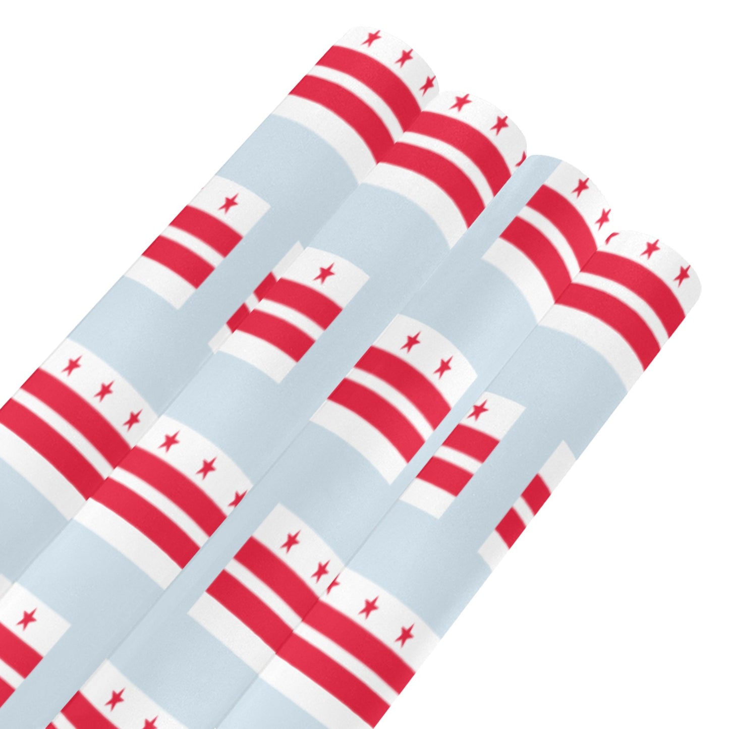 Washington D.C. Flag Inspired Custom Gift Wrapping Paper 58"x 22.5" (4 Rolls)