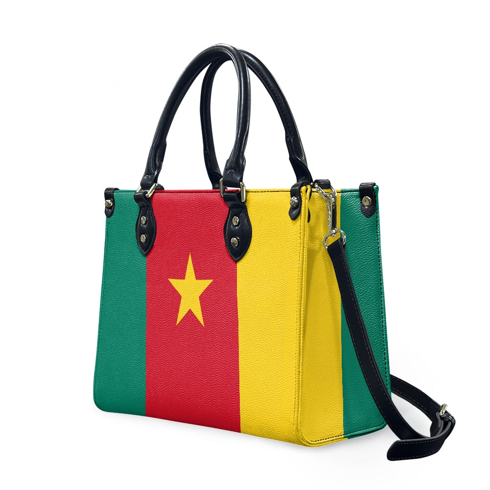 Luv My Flag handbag featuring Cameroon colors and design.
