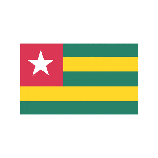 Togo flag design by Luv My Flag, vibrant colors.