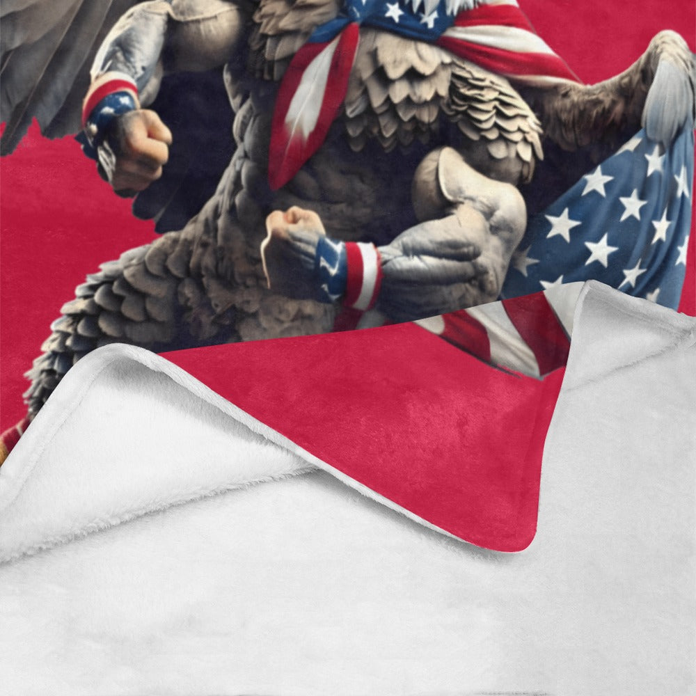 Patriotic eagle blanket featuring American flag by Luv My Flag.