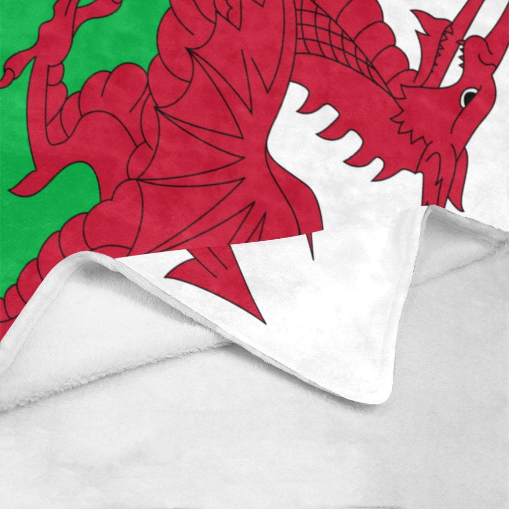 Red dragon flag on Luv My Flag fleece blanket.