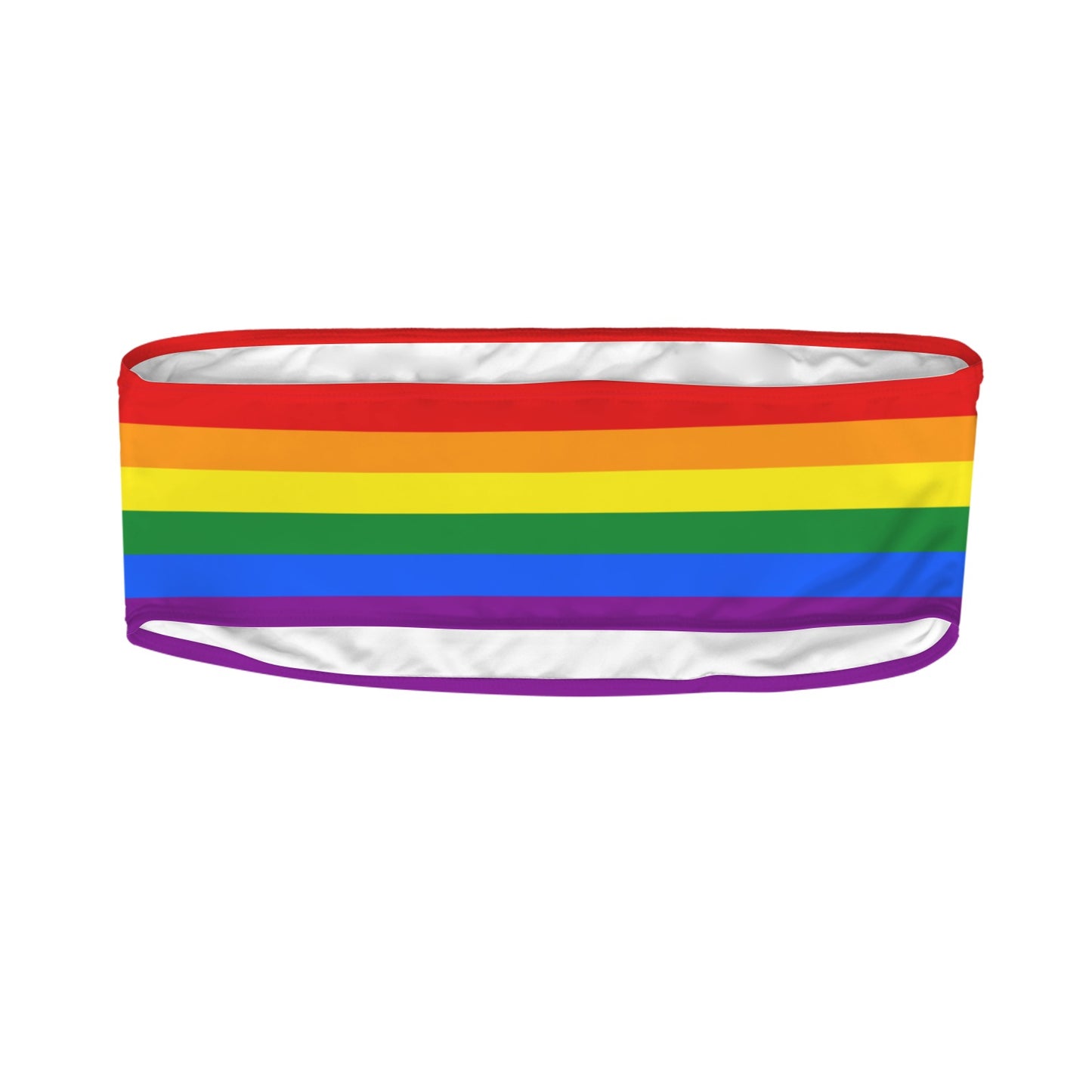 Rainbow Flag Inspired Bandeau Tube Bikini Top