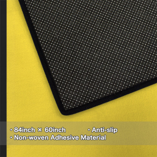 Belgium Flag Inspired 84x60 Inch Area Rug with Black Binding (Made in the USA)