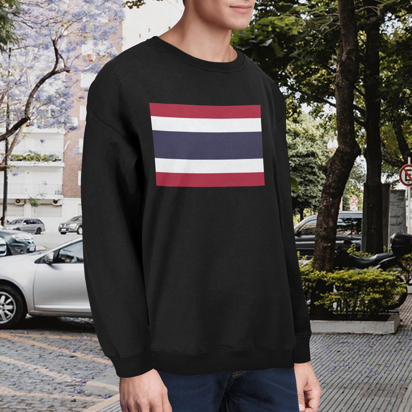 Thailand Flag Unisex Fleece Sweatshirt (Made in the USA)