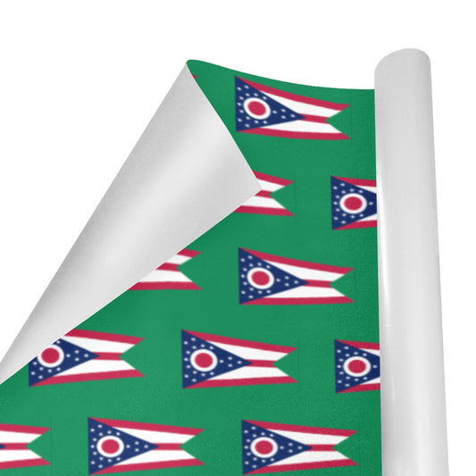 Ohio Flag Custom Gift Wrapping Paper 58"x 22.5" (4 Rolls)