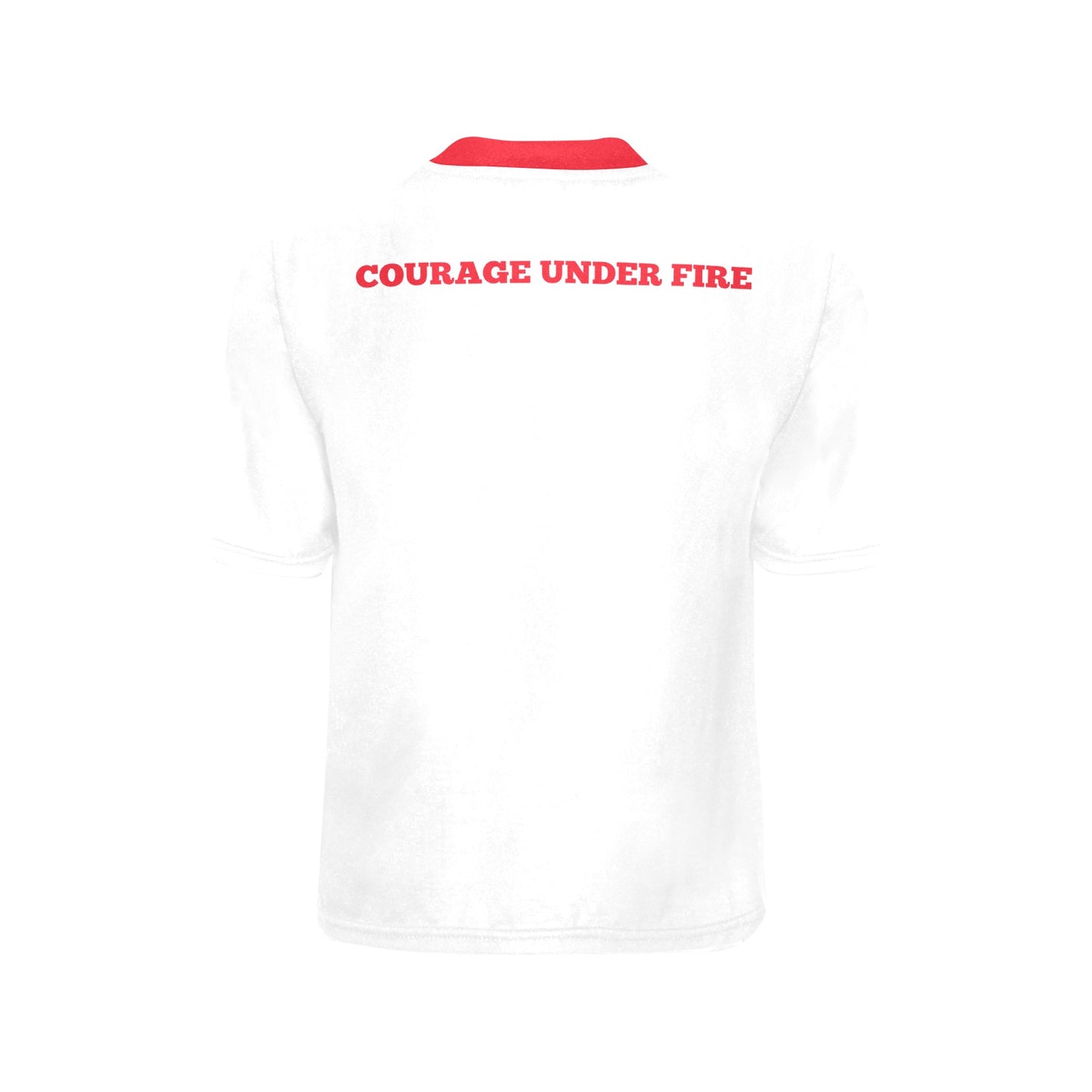 Thin Red Line Flag Eagle Boys Crew Neck T-Shirt Made in the USA