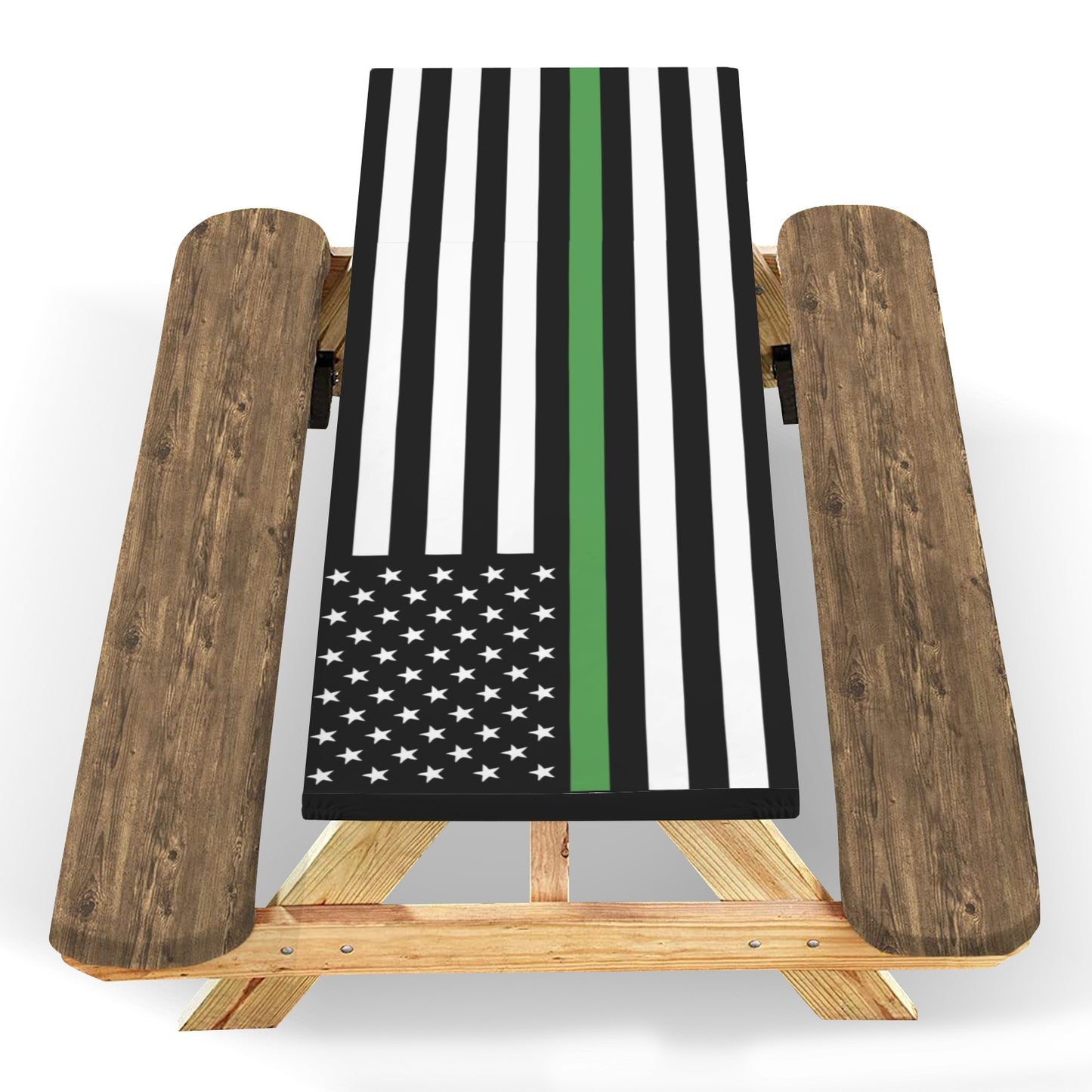 Thin Green Line Flag Picnic Table Cover (72" x 30") (Made in the USA)