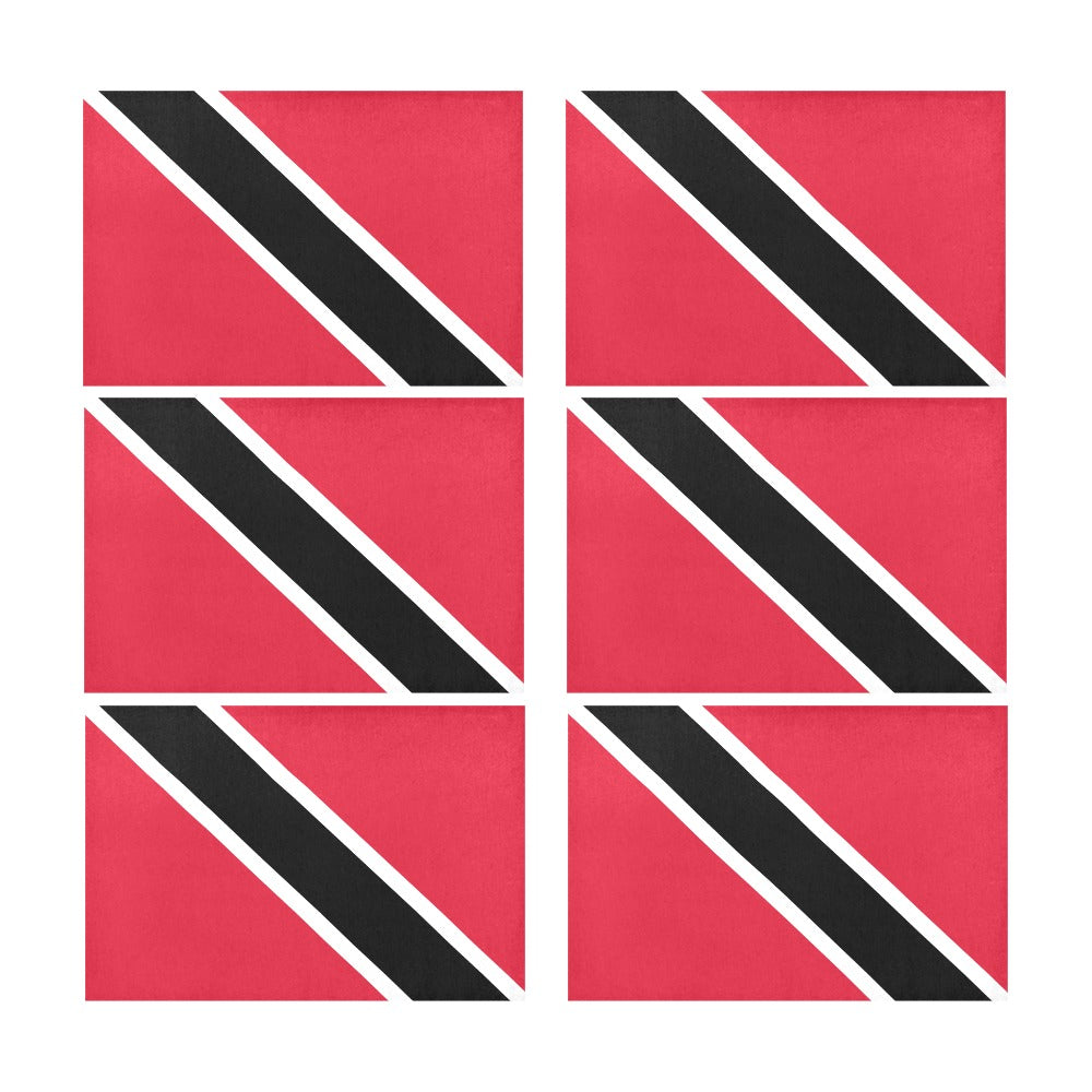 Trinidad and Tobago Flag Placemats 12" x 18" (Set of 6)
